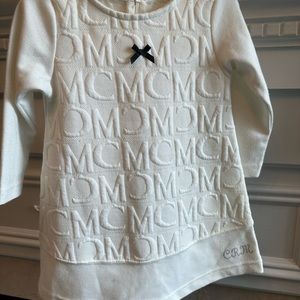 Gorgeous girls Chroma ivory dress with black bow size 4